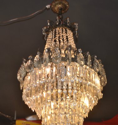 Vintage Crystal Chandelier, 1940s-ROJ-1400966