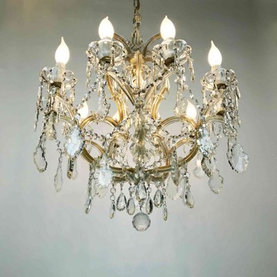 Vintage Crystal Chandelier, 1950s-TBU-2031613