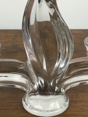 Vintage Crystal Flame Candleholders, 1960s, Set of 2-RWZ-1245963