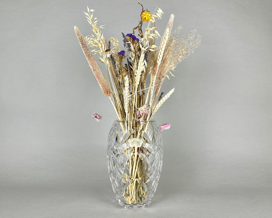 Vintage Crystal Flower Vase from Val St. Lambert, Belgium, 1950s