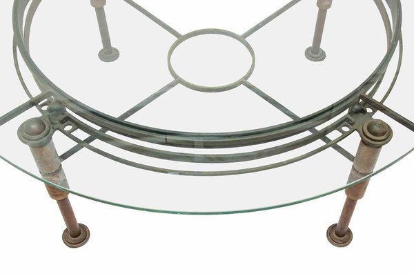 Vintage Crystal & Iron Dining Table Alchemica by Roberto Fallani, Italy, 1990s-ZCI-2018702