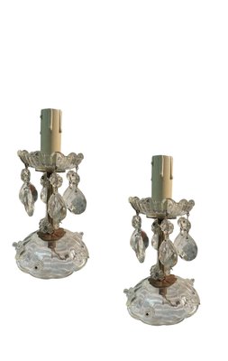 Vintage Crystal Lamps, 1950s, Set of 2-JJC-1756434