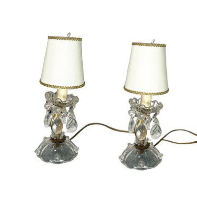 Vintage Crystal Lamps, 1950s, Set of 2-JJC-1756434