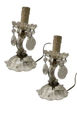 Vintage Crystal Lamps, 1950s, Set of 2-JJC-1756434