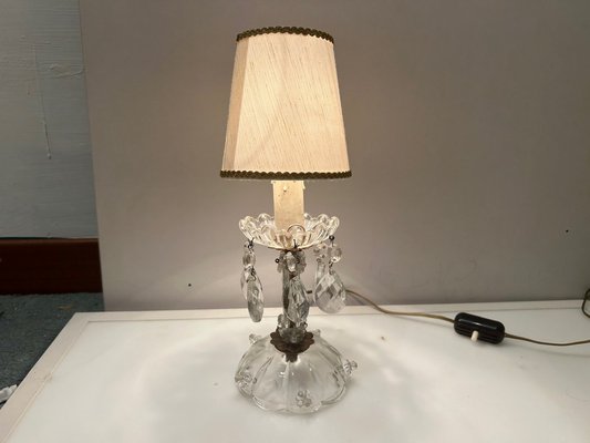 Vintage Crystal Lamps, 1950s, Set of 2-JJC-1756434