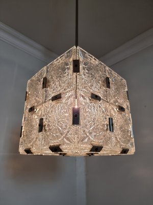 Vintage Cube Chandelier from Kamenicky Senov-QJA-1284351