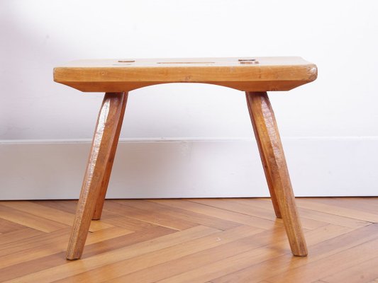 Vintage Czech Rustic Stool, 1940s-IND-840873