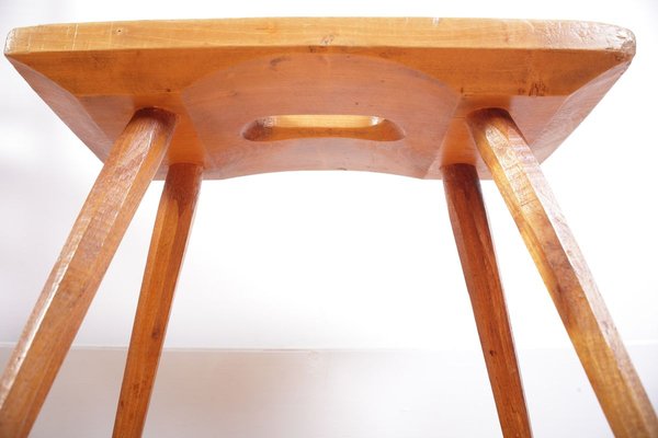 Vintage Czech Rustic Stool, 1940s-IND-840873