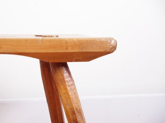 Vintage Czech Rustic Stool, 1940s-IND-840873