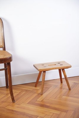 Vintage Czech Rustic Stool, 1940s-IND-840873