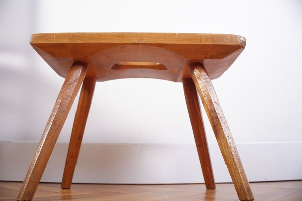 Vintage Czech Rustic Stool, 1940s-IND-840873