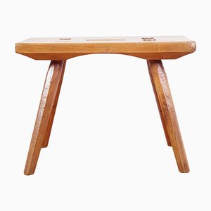 Vintage Czech Rustic Stool, 1940s-IND-840873