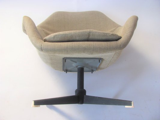 Vintage Czech Swivel Shell Armchairs, 1960s, Set of 3-ZWG-1271269