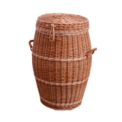 Vintage Czechoslovakiam Wicker Laundry Basket, 1970s-HXT-1770471