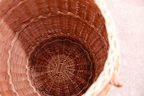 Vintage Czechoslovakiam Wicker Laundry Basket, 1970s-HXT-1770471