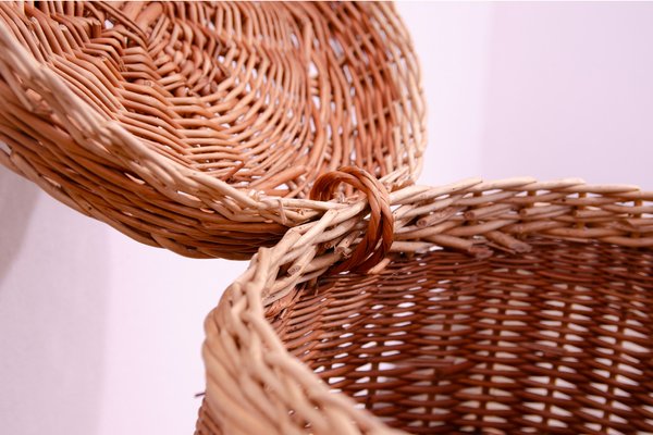 Vintage Czechoslovakiam Wicker Laundry Basket, 1970s-HXT-1770471