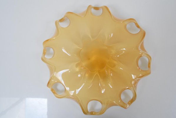 Vintage Czechoslovakian Bohemian Crystal Bowl, 1970s-TZ-995220