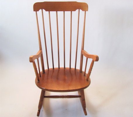 Vintage Czechoslovakian Rocking Chair in Wood, 1960s-ZWG-1283415