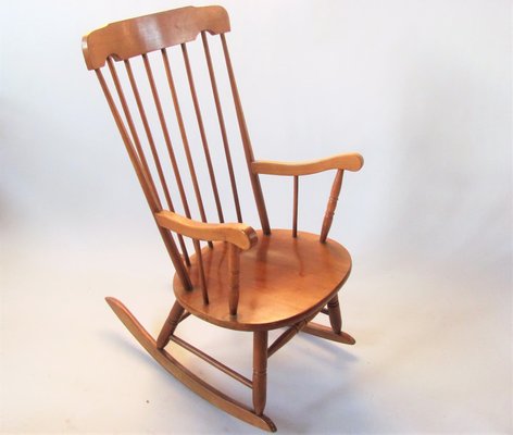 Vintage Czechoslovakian Rocking Chair in Wood, 1960s-ZWG-1283415