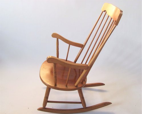 Vintage Czechoslovakian Rocking Chair in Wood, 1960s-ZWG-1283415