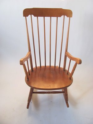 Vintage Czechoslovakian Rocking Chair in Wood, 1960s-ZWG-1283415