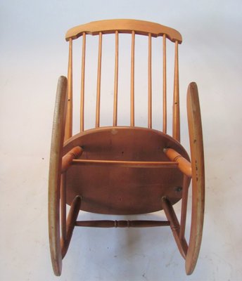 Vintage Czechoslovakian Rocking Chair in Wood, 1960s-ZWG-1283415