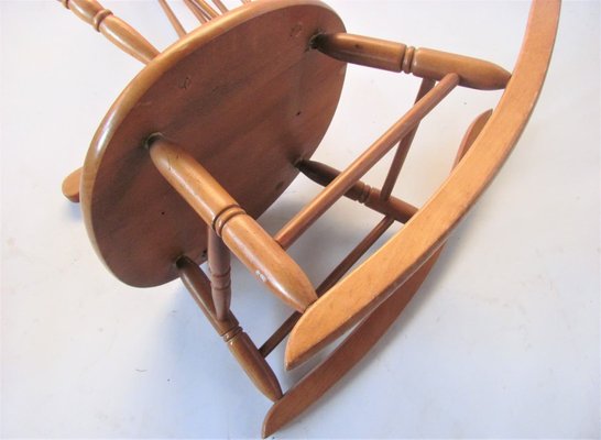 Vintage Czechoslovakian Rocking Chair in Wood, 1960s-ZWG-1283415