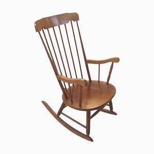 Vintage Czechoslovakian Rocking Chair in Wood, 1960s-ZWG-1283415