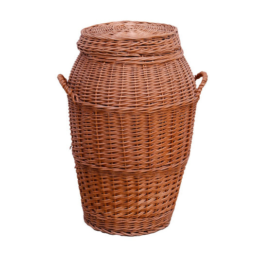 Vintage Czechoslovakian Wicker Laundry Basket, 1970s