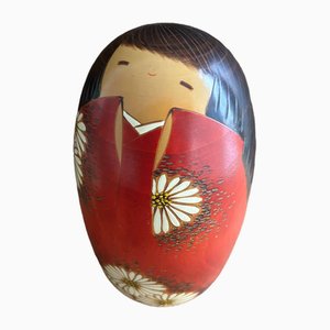 Vintage Daisy Kimono Kokeshi Doll by Usaburo, Japan, 1970s-DWL-1799204