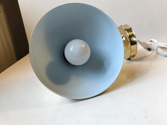 Vintage Danish Adjustable Brass Sconce from Abo Metalkunst, 1970s-LCR-692019