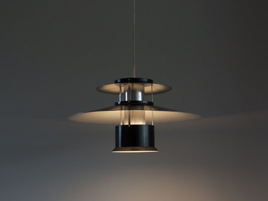 Vintage Danish Black Shell Pendant Lamp-YS-2035578