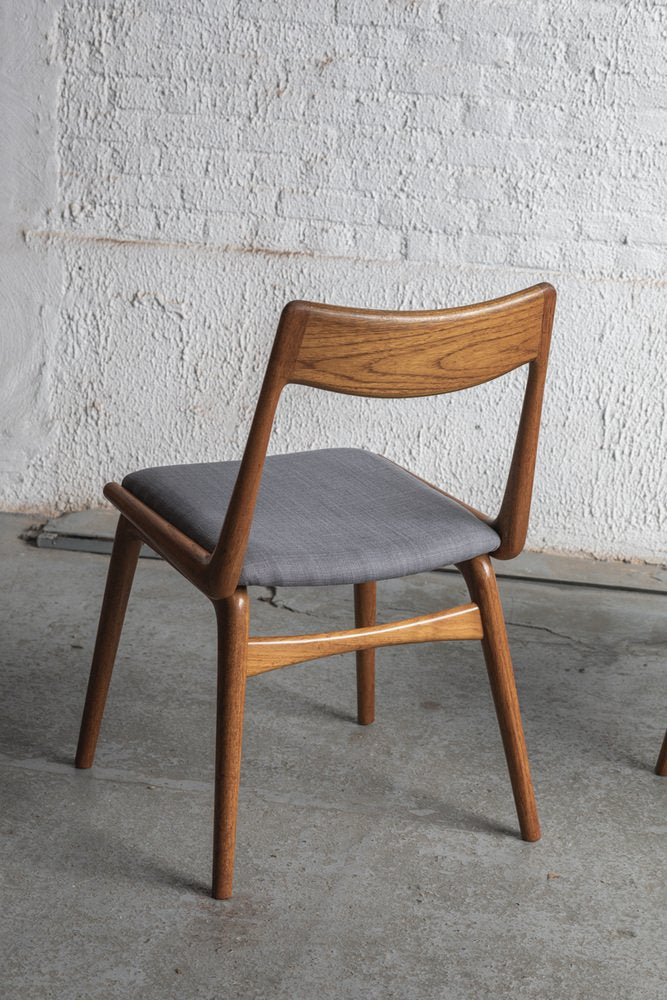 Vintage Danish Boomerang Dining Chairs by Alfred Christensen, 1960, Set of 4