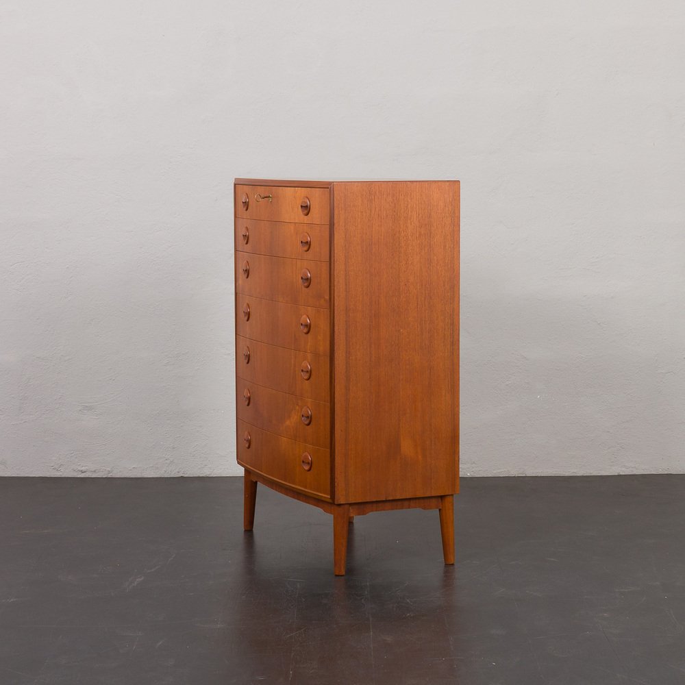 Vintage Danish Bow Front Dresser by Kai Kristiansen, 1960s