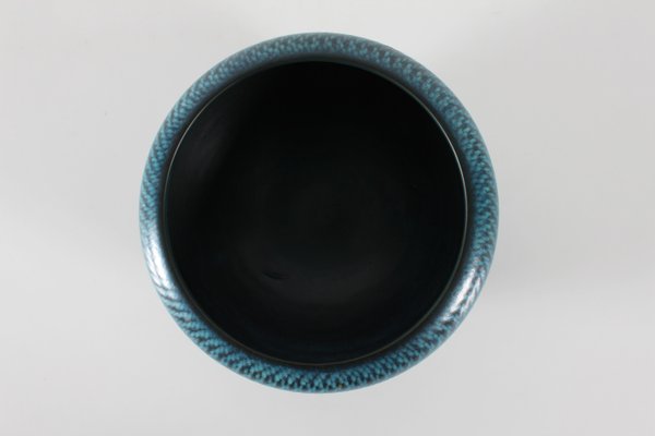 Vintage Danish Bowl in Ceramic with Turquoise-Blue Glaze by Gunnar Nylund, 1960s-QQ-2035765