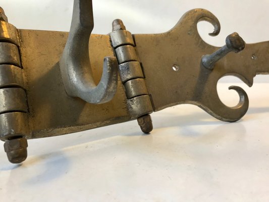 Vintage Danish Brass Coat Rack, 1950s-LCR-709545