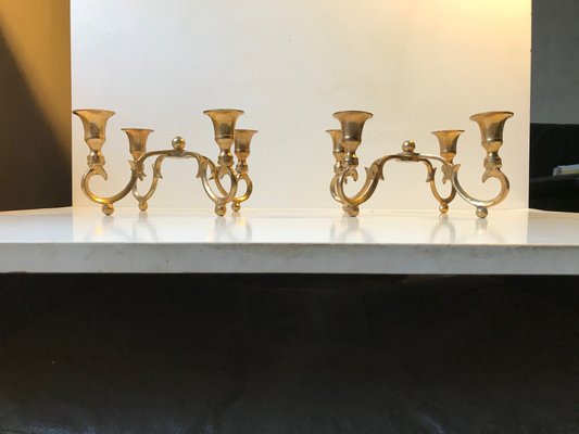 Vintage Danish Candleholders in Brass, Set of 2-LCR-807623