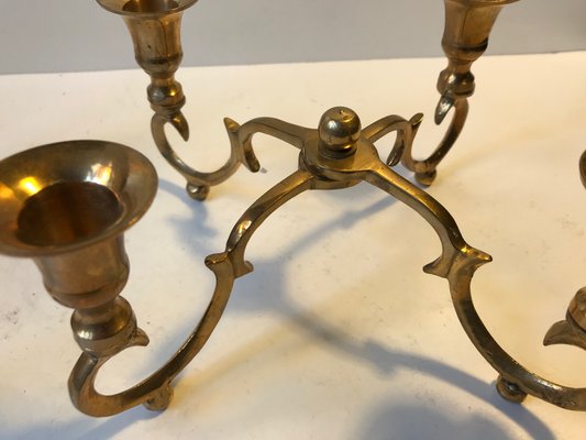 Vintage Danish Candleholders in Brass, Set of 2-LCR-807623