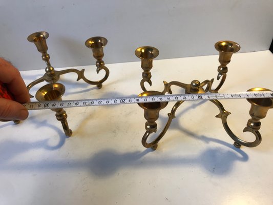 Vintage Danish Candleholders in Brass, Set of 2-LCR-807623