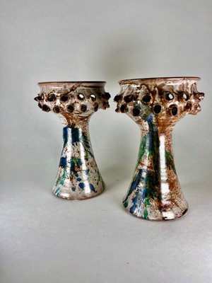 Vintage Danish Ceramic Candleholders, 1970s, Set of 2-HFR-1393292