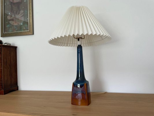 Vintage Danish Ceramic & Teak Lamp from Søholm, 1960s-WSA-976149