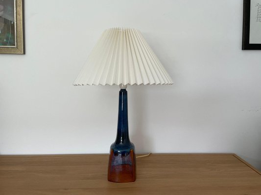 Vintage Danish Ceramic & Teak Lamp from Søholm, 1960s-WSA-976149