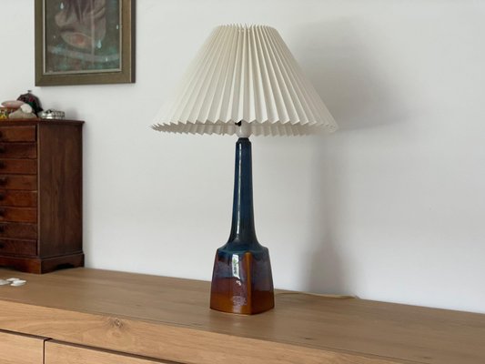 Vintage Danish Ceramic & Teak Lamp from Søholm, 1960s-WSA-976149