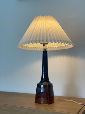 Vintage Danish Ceramic & Teak Lamp from Søholm, 1960s-WSA-976149