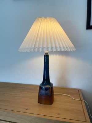 Vintage Danish Ceramic & Teak Lamp from Søholm, 1960s-WSA-976149