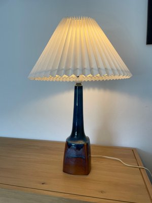 Vintage Danish Ceramic & Teak Lamp from Søholm, 1960s-WSA-976149