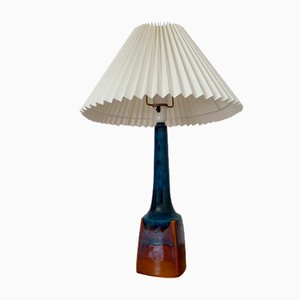 Vintage Danish Ceramic & Teak Lamp from Søholm, 1960s-WSA-976149