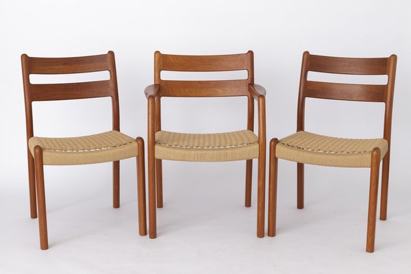 Vintage Danish Chairs in Teak from Emc Mobler, Set of 3-DOM-1818715