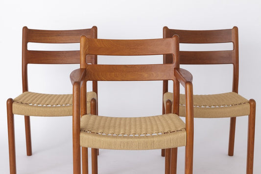 Vintage Danish Chairs in Teak from Emc Mobler, Set of 3