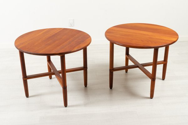 Vintage Danish Cherry Side Tables by Haslev Møbelsnedkeri, 1990s, Set of 2-WIX-1385523